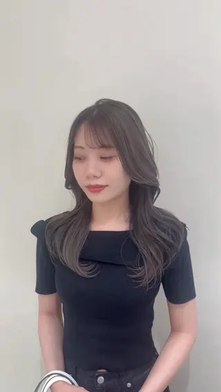 ロング カラー 💖大人韓国ヘア💖 韓国艶カラー【銀座】のヘアスタイル