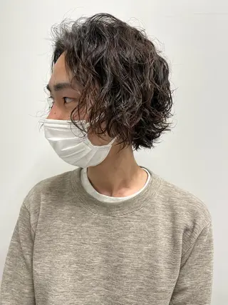 ショート パーマ メンズ ニュアンスヘア☆樋口 希世☆のヘアスタイル
