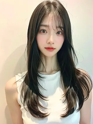 ロング 🚨メンズ曲がる 縮毛矯正りおん🚨のヘアスタイル