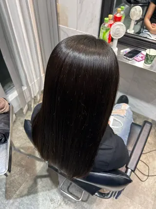 セミロング 横手 あみのヘアスタイル