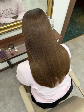 ロング カラー 髪質改善×縮毛矯正 saLyu川島のヘアスタイル