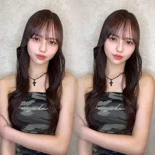 ロング カラー 葉南/顔周りレイヤー /メンズのヘアスタイル