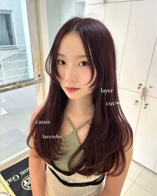 ロング カラー 《暖色/韓国hair 》🇰🇷桑原ユキネのヘアスタイル