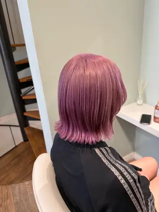 ミディアム カラー atelier doux dimanche（アトリエ・ドゥー・ディマンシュ）所属・Fukamiレイヤー 透明感カラーのヘアスタイル