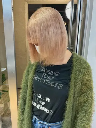 ミディアム ハイトーンNo.1✨ パーマ✨イマイタツヤのヘアスタイル