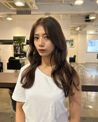 ロング コテ巻き風パーマ🫧 韓国パーマ反町海大のヘアスタイル