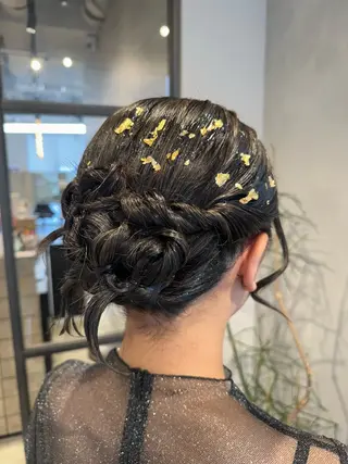 セミロング ヘアアレンジ 透明感カラー✨艶髪 制作🌱山根あゆみのヘアスタイル