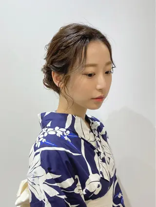 ヘアアレンジ 似合わせ艶髪カラー ❤️ハダユミのヘアスタイル