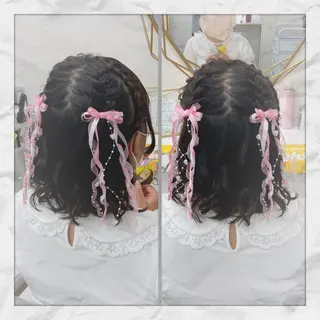 ミディアム ヘアアレンジ ヘアセット/着付け 𓇼 松本 夏美𓇼のヘアスタイル