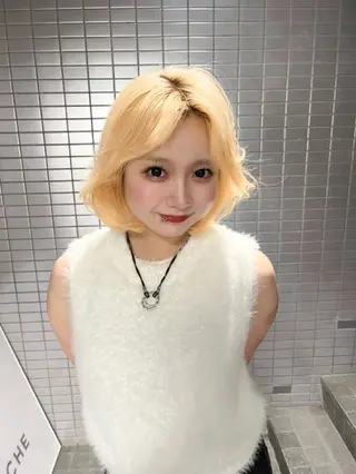 カラー 透明感カラー✨🩵 韓国ヘアkanatoのヘアスタイル
