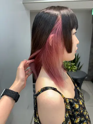 ミディアム カラー ヘアアレンジ ボブ/透明感ベージュ 🫧クルミ🌟のヘアスタイル