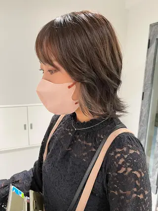 ミディアム カラー 髪質改善/レイヤー 兼折楓馬のヘアスタイル