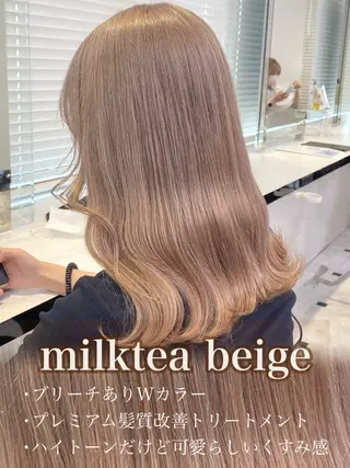 カラー ベージュ・ラベンダー カラー🎀りりのヘアスタイル