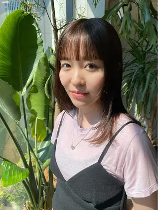 セミロング カラー 似合わせカット レイヤー/ボブのヘアスタイル