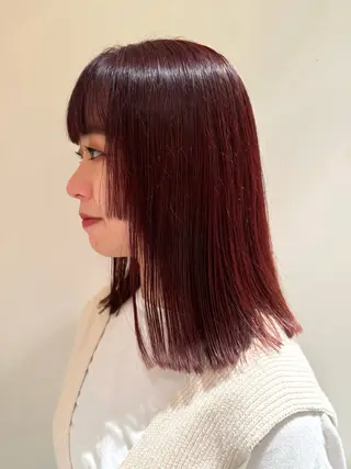 ミディアム カラー 松本優香/ボブ/ダ ブルカラー/髪質改善のヘアスタイル