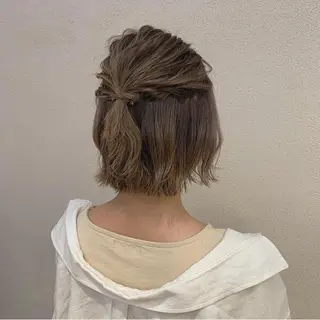 ショート カラー ヘアアレンジ 柔らかいヘア/ 東徳嶺 みくのヘアスタイル