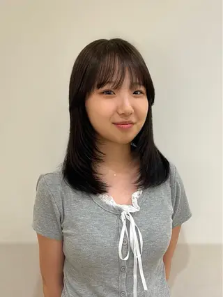 ミディアム Nerine 北千住所属・堤　葵生/韓国ヘア/ 透明感カラーのヘアスタイル