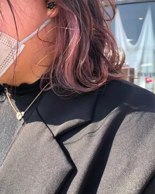 ミディアム カラー デザインカット🎨 ボブ🫟おざきのヘアスタイル