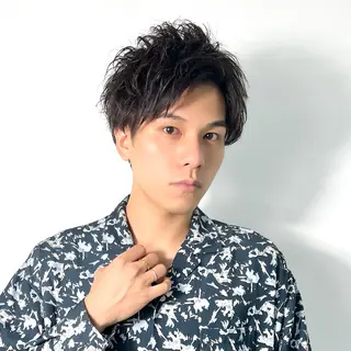 ショート メンズ 柏メンズカットパーマ NO.1タイチのヘアスタイル