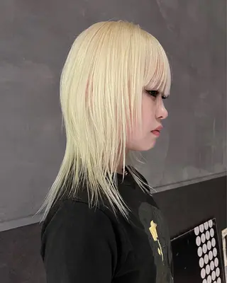 カラー Vicky オリーブ メンズカジュアルのヘアスタイル