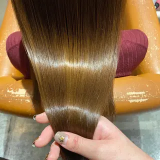 ロング カラー 髪質改善×矯正🫧 韓国ヘアasamiのヘアスタイル