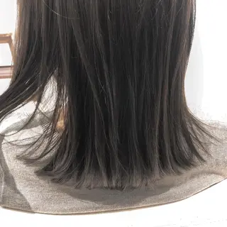 セミロング 本山　くせ毛のカット 尾島光季のヘアスタイル