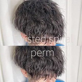 ショート パーマ メンズ ALPHA  HAIR所属・西院/ TAKAのヘアスタイル