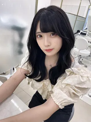 ミディアム カラー COA GINZA 空也/前髪/顔まわりのヘアスタイル