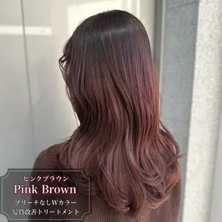 ロング カラー 【ﾐﾆﾓSALE】透 ける艶髪♡ストレートのヘアスタイル