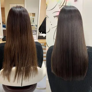 ロング パーマ 髪質改善/縮毛矯正 /ブリーチ矯正/岡部のヘアスタイル