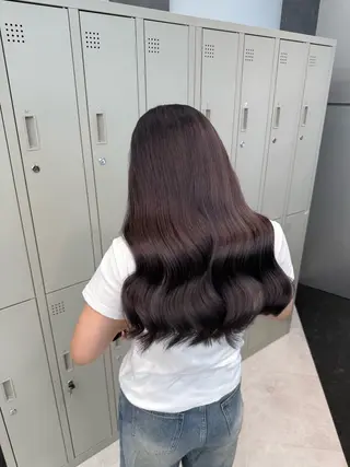 セミロング カラー ヘアアレンジ 韓国ヘア🖤/透明感 shihoのヘアスタイル