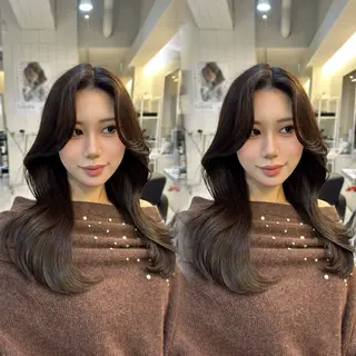 セミロング カラー 心斎橋/縮毛矯正 /艶髪カラーのヘアスタイル