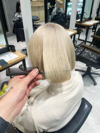 ショート カラー 田中大星 /ボブ 縮毛矯正のヘアスタイル