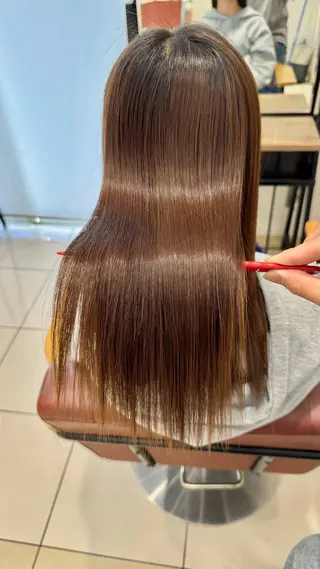 セミロング 縮毛矯正/髪質改善 特化/冨島智基のヘアスタイル