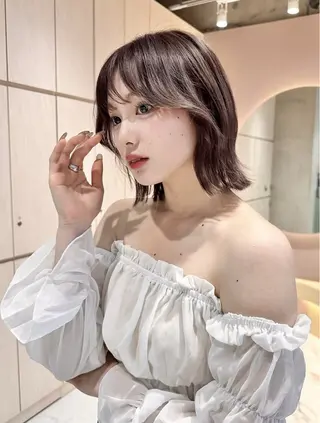 ミディアム カラー ヘアアレンジ 美髪矯正🫧/ 吉田こうすけのヘアスタイル