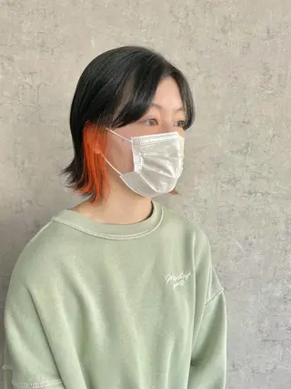 ショート カラー パーマ ヘアアレンジ メンズ キッズ ネイル マツエク・マツパ eir心斎橋店所属・エビスザキレン／メン ズ／心斎橋🌳のヘアスタイル