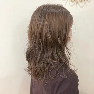 セミロング カラー 透明感カラー🫧 nanohaのヘアスタイル