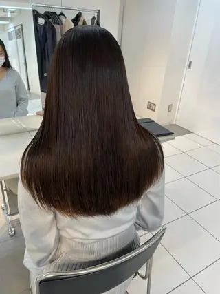 セミロング カラー 弱酸性ストレート 髪質改善/小野寺のヘアスタイル