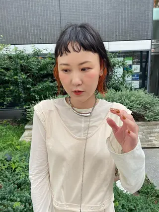 ミディアム カラー パーマ ヘアアレンジ メンズ キッズ ネイル マツエク・マツパ アイブロウ tatsumi/ボブ ウルフ/レイヤーのヘアスタイル