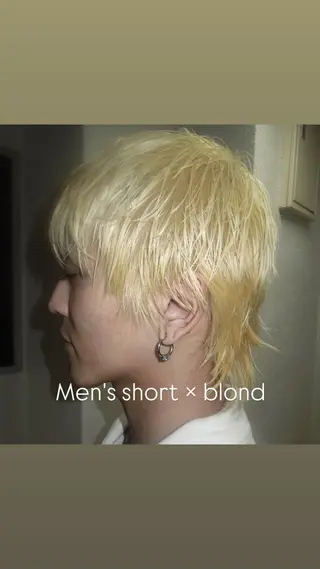 ミディアム カラー メンズ タマキ/似合わせ カット/Wカラーのヘアスタイル