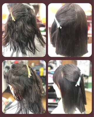 ロング カラー損傷毛縮毛矯正 ツイストスパ佐藤昭利のヘアスタイル