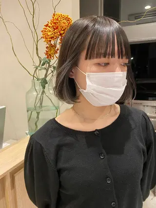 ショート カラー cie所属・ボブ/ミニボブ 透明感カラーkadoのヘアスタイル