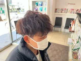 ショート パーマ メンズ 韓国風メンズ/毛流れ ヘアなら須田龍世のヘアスタイル