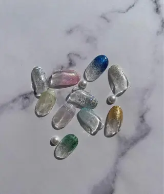 パーマ ネイル オーシャン ネイルのネイルデザイン