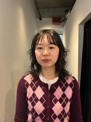 ミディアム パーマ spur所属・はな SPURのヘアスタイル