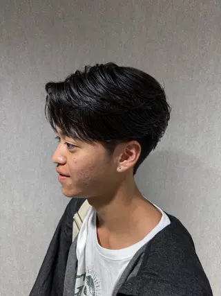 メンズ 毛流れパーマ/曲がる 縮毛矯正/原田海朱のヘアスタイル