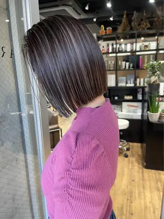 ショート カラー ARCANAブリーチ レイヤーカット/原宿のヘアスタイル