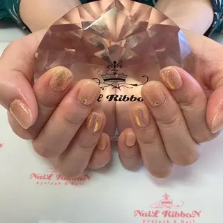 ネイル ネイルリボン 受付スタッフのネイルデザイン