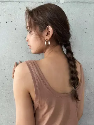 セミロング カラー ヘアアレンジ マツエク・マツパ Miku /ブリーチ/ボブのヘアスタイル