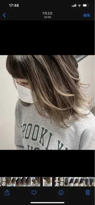 ミディアム カラー 松井那津子 /ハイライトブリーチのヘアスタイル